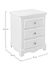 Mobile cassettiera 3 cassetti legno bianco Blanc cm 40 x 34 x 63,5 - Samnite