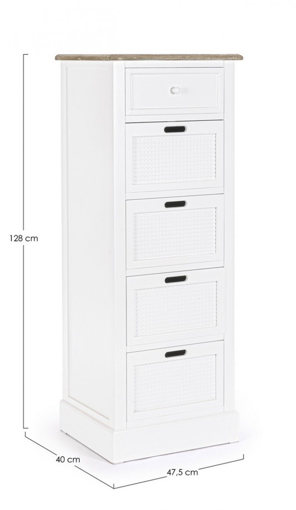 Mobile cassettiera 4 cassetti Dorotea bianco - Samnite