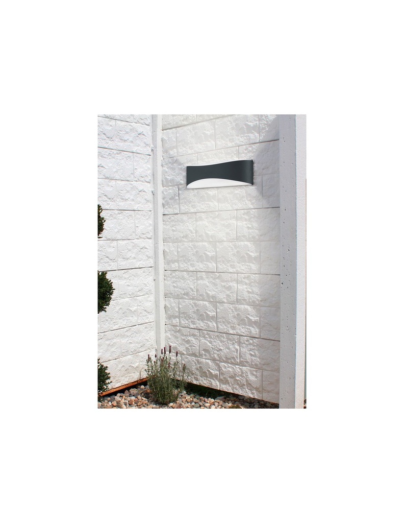 Applique per Esterno Konda Doppia Emissione Led IP65 Antracite Trio Lighting - Samnite