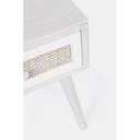 Mobiletto comodino in MDF un cassetto Bianco MONTIEL 35x30x h46,5 cm - Samnite