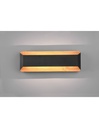 Applique Rettangolare Doppia Emissione Led Arino Legno Nero Trio Lighting