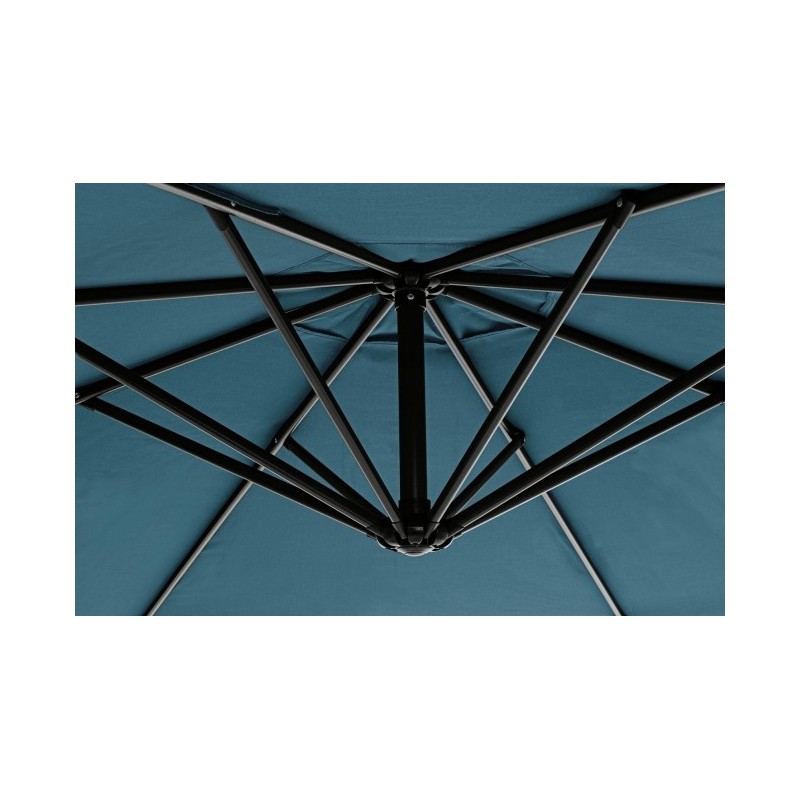 Ombrellone da giardino con braccio a 360°Texas cm 300x h260 Antracite-Pavone - Samnite