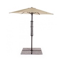 Ombrellone da giardino con braccio diametro 300x h253 cm SORRENTO Antracite-Natural - Samnite