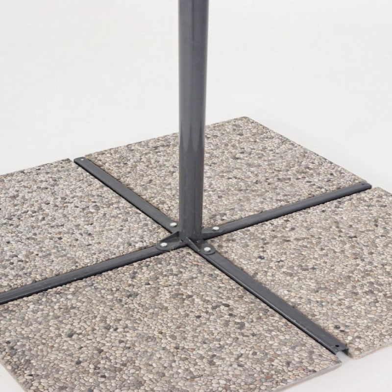 Ombrellone da giardino con braccio diametro 300x h253 cm SORRENTO Antracite-Natural - Samnite