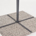 Ombrellone da giardino con braccio diametro 300x h253 cm SORRENTO Antracite-Natural - Samnite