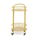 Carrello per bottiglie in acciaio Giallo Ocra - Samnite