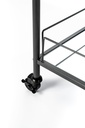 Carrello portabevande in metallo nero 40x783h cm - Samnite