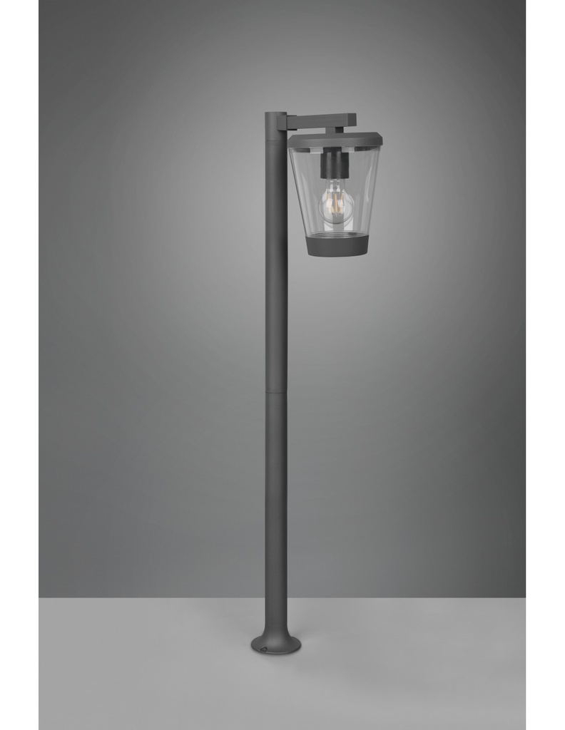 Palo Da Esterno Cavado Lanterna Vintage Alluminio Antracite IP44 Trio Lighting - Samnite