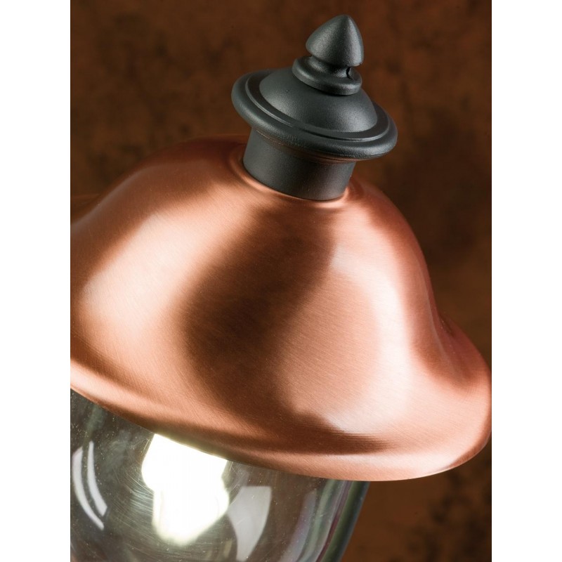 Palo lampione da esterno struttura in pressofusione di alluminio grigio cm 128 h - Samnite