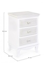 Cassettiera legno bianco 3 cassetti Charlene cm 41 x 33,5 x 68,5 - Samnite