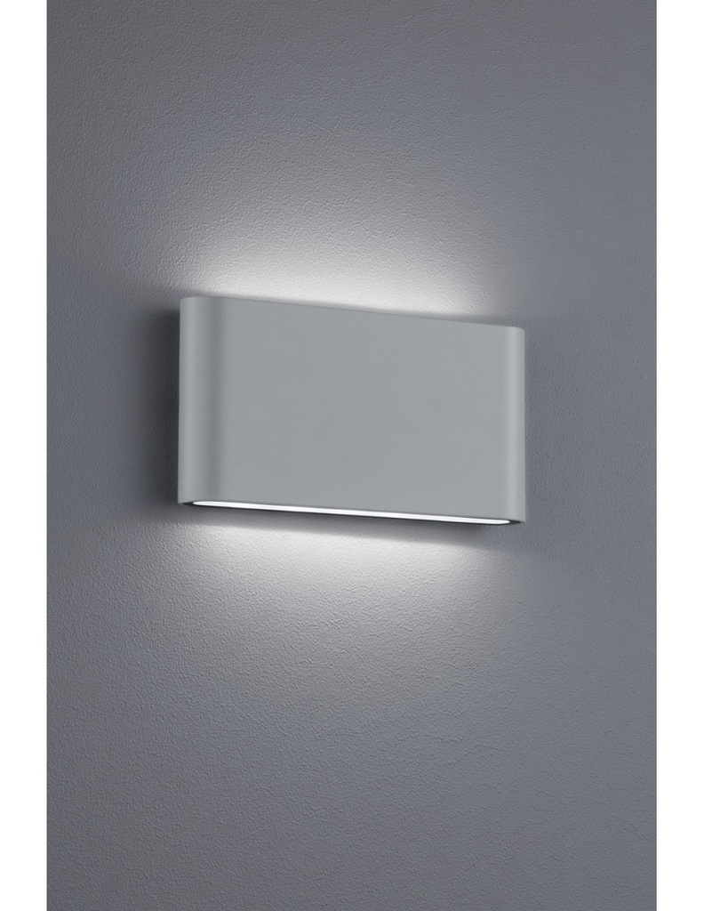 Applique Rettangolare Thames II Led Doppia Emissione IP54 Alluminio L17 cm Trio Lighting