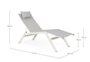 Chaise Longue C-P Krion Lunar - Samnite