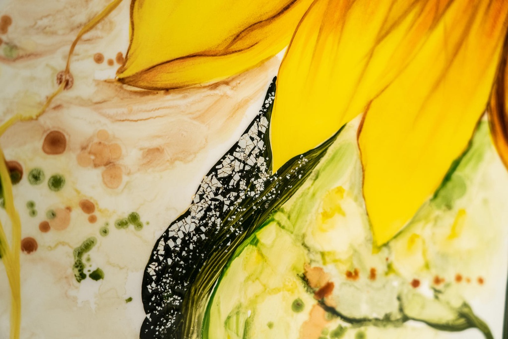 Pannello decorativo con finitura in legno giallo 60x120x4 cm - Samnite