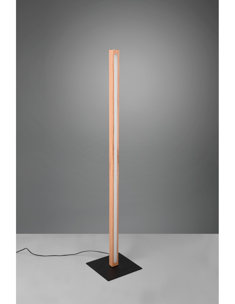 Piantana Bacchetta Legno Vintage Led Touch Bellari Trio Lighting - Samnite