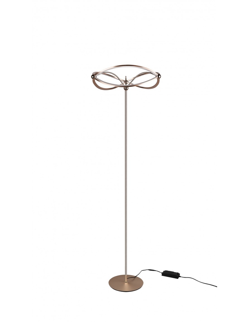 Piantana Charivari Diffusore Fiocco Led Dimmer Ottone Trio Lighting - Samnite