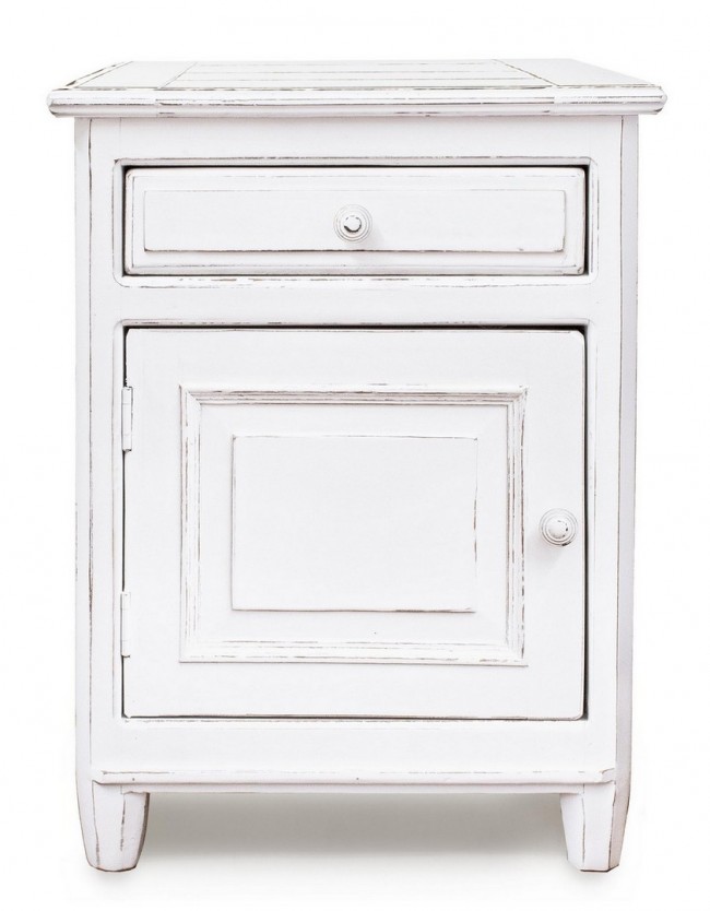 Comodino rustico Colette 1 anta e 1 cassetto sx - Samnite