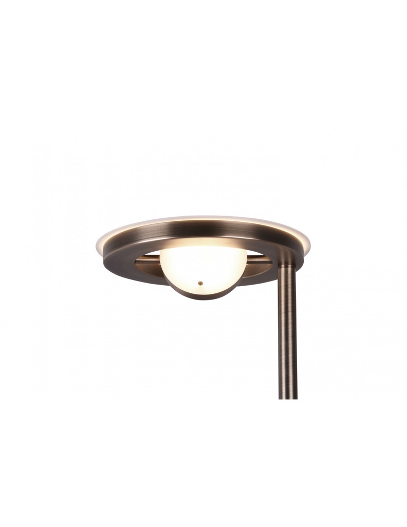 Piantana Led Moderna Con Luce Spot da Lettura Dimmerabile Barrie Ottone Trio Lighting - Samnite