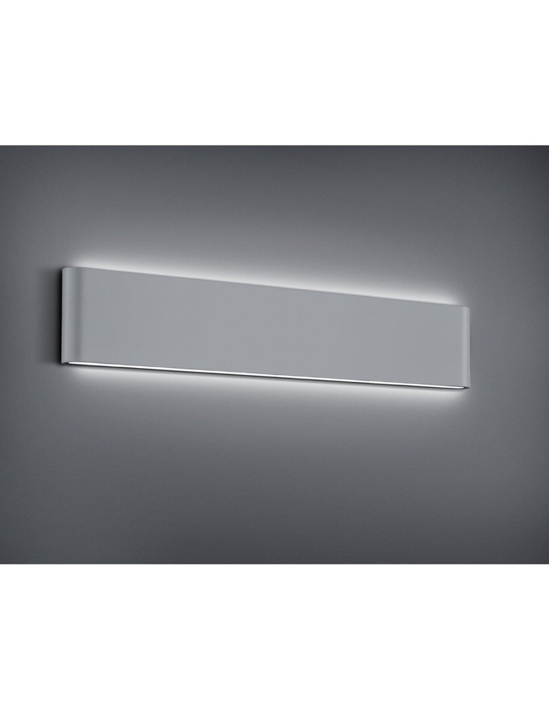 Applique Rettangolare Thames II Led Doppia Luce IP54 Alluminio L46 cm Trio Lighting