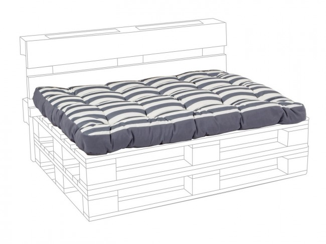 Cuscino Pallet Seduta Riga Antracite 120x60 x h15 - Samnite