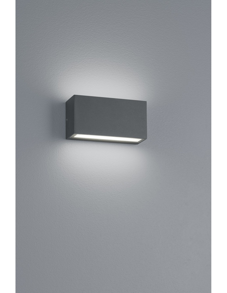 Applique Rettangolare Trent Led IP65 Antracite Doppia Emissione Trio Lighting