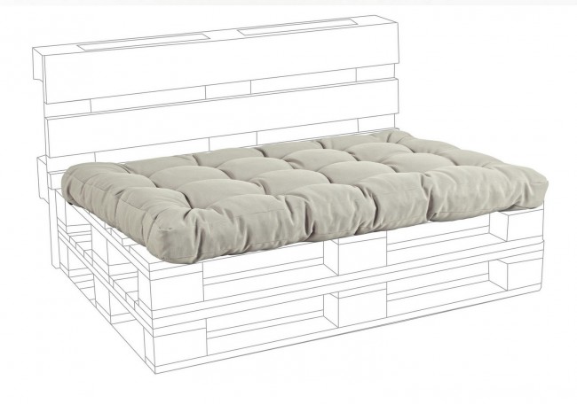 Cuscino in tessuto beige seduta pallet Poly - Samnite