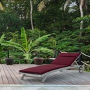 Cuscino lettino esterno  in tessuto sfoderabile bordeaux Poly - Samnite