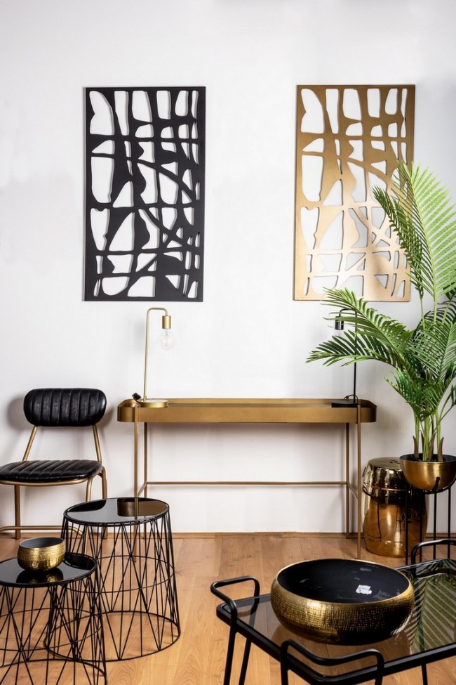 Decorazione Parete Zaira Nero 60X110   - Samnite