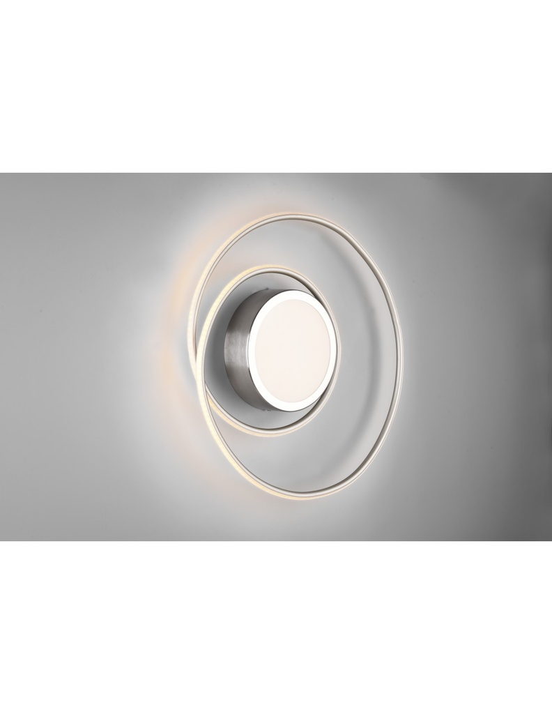 Plafoniera Moderna Soffitto Circolare Yava Nichel Led Dimmer Trio Lighting - Samnite