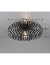 Plafoniera Nera Gabbia Aperta Ellissi Nera Johann Ø50 cm Trio Lighting - Samnite