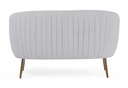 Divano 2 posti effetto velluto grigio chiaro Linsay cm 129 - Samnite