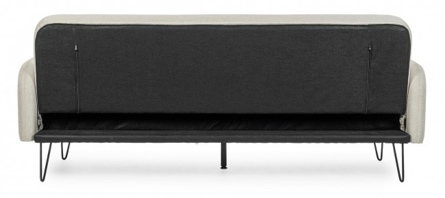 Divano Letto Bridjet Beige in tessuto reclinabile - Samnite