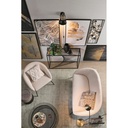 Divano acciaio velluto bianco Aiko Velvet cm 142 x 80 x 75 - Samnite