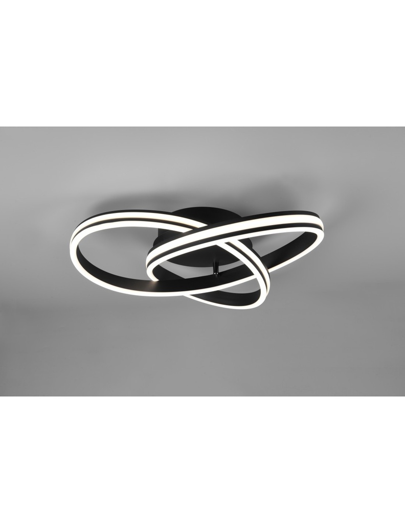 Plafoniera Ultramoderna Yara Nero Led Dimmer Trio Lighting - Samnite