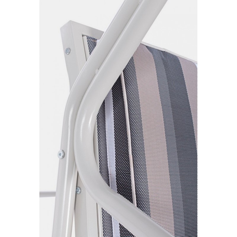 Dondolo in acciaio due posti Avorio GRELY 145x120x h185 cm - Samnite