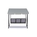 Dondolo in acciaio tre posti Antracite GRELY 190x120x h185 cm - Samnite