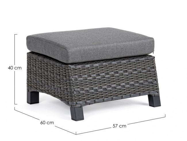 Poggiapiedi con cuscino Britton da esterno - Samnite