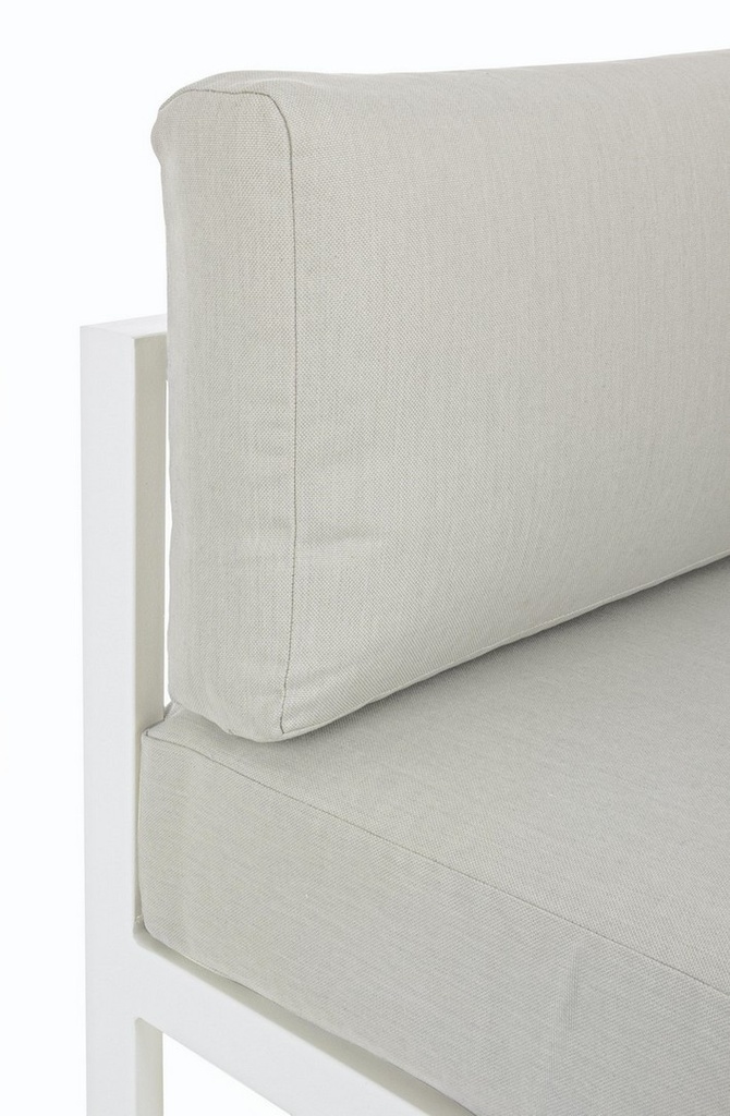 Poltrona angolare arredo giardino bianca Marinel - Samnite