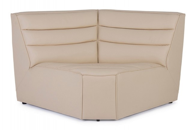 Poltrona angolo beige in legno stile design - Samnite