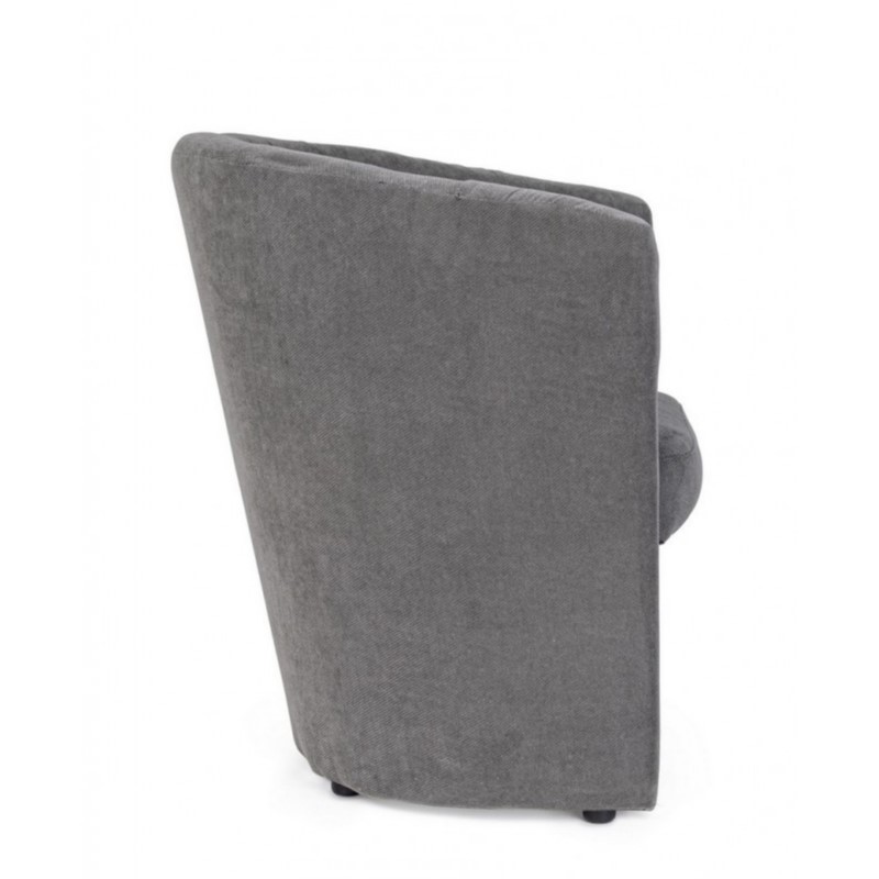 Poltrona in legno e tessuto Antracite BELIZE 64,5x63x h76 cm - Samnite