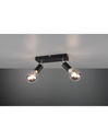 Faretto Spot 2xE27 Vannes Nero L26 cm Trio Lighting - Samnite