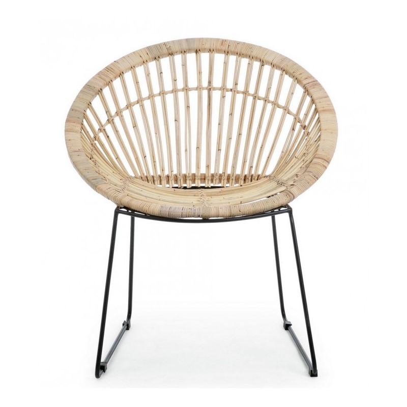 Poltrona rustica Cayes naturale - Samnite