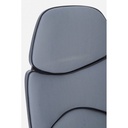 Poltrona ufficio con braccioli in tessuto Grigio Scuro ARMSTRONG 64x69 x h118,5-128 cm - Samnite