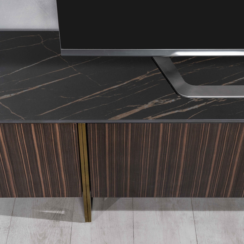 Porta TV nero-ebano 400 cm x 1800 cm H. 450 cm - Samnite