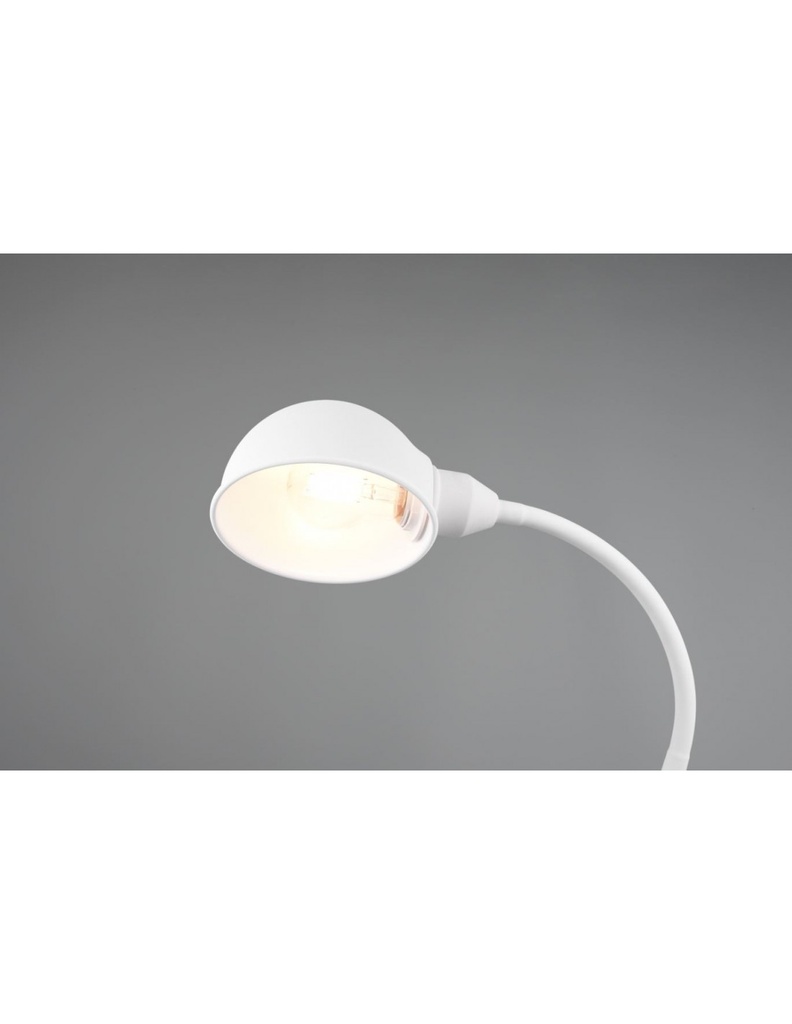 Lampada Bianca Scrivania Braccio Flessibile Perry Trio Lighting - Samnite