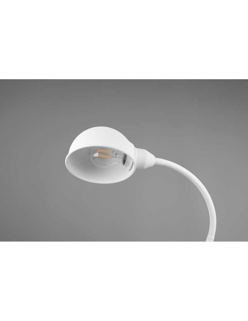 Lampada Bianca Scrivania Braccio Flessibile Perry Trio Lighting - Samnite