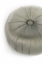 Pouf design velluto metallo grigio cm 36 x 36 x h 30 - Samnite