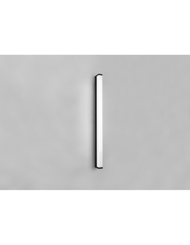 Lampada Da Parete Bagno IP44 Led 12w Fabio Nero L80 cm Trio Lighting - Samnite