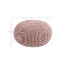 Pouf intrecciato rosa arredare design cm 80 - Samnite