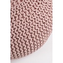 Pouf intrecciato rosa arredare design cm 80 - Samnite