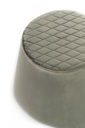 Pouf velluto metallo grigio cm 46,5 x 46,5 x h 33 - Samnite